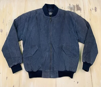 GOLDWAY - Casaco Jaqueta de Couro Camurça Roxa Vintage Anos 90, Masculino Adulto MÉDIO - Imagem 1 de 4