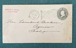 1918 Cubierta Oficina del Sheriff San José California - Imagen 1 de 4