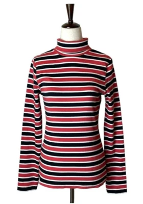 Camisa pulóver Brave Soul London para mujer roja mediana manga larga cuello alto Foto 1 de 4