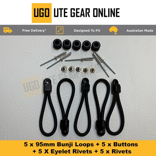 10 Pack Camper Trailer Bunji Loops 70mm – Heavy Duty Bungee Loops For Pull Down Campers