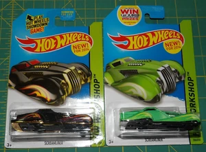 2X - 2014 Hot Wheels HW Workshop HW Garage - Screamliner - Black & Green - Bild 1 von 7