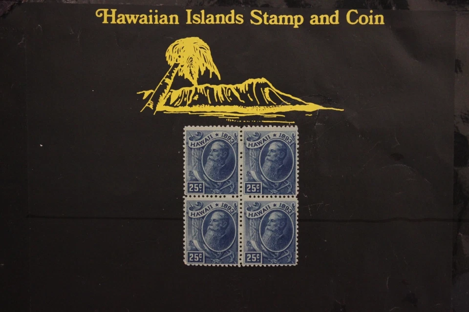 284 HAWAII REPUBLIC BLOCK OF 4 1894 UNUSED SCOTT#79   - Image 1 of 4