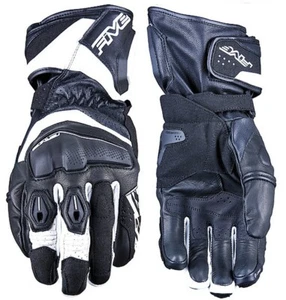 GUANTI MOTO SPORTIVI PELLE FIVE RFX4 EVO NERO BIANCO BLACK WHITE RACING  TG L - Picture 1 of 1