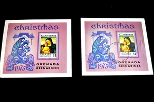 GRENADA-GRENADINES XMAS 1975 M/S's S66 CTO + MNH - Bild 1 von 3