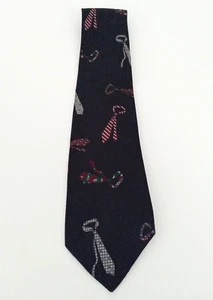 Cravatta Uomo Moschino Originale Vintage Disegno Cravatte 100% Seta Silk - Imagen 1 de 9