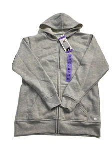 Danskin Womens Gray Heather (Grey) X-Small Ultra Cozy Hooded Jacket NEW - Picture 1 of 14
