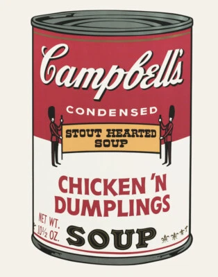 Andy Warhol Chicken N 饺子汤罐帆布印花 16 x 20 — 第 1/4 张图片
