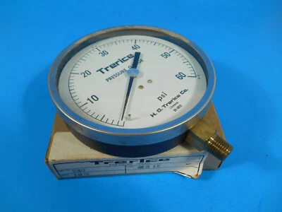 NOS Trerice D13612 Model 600CB 4.5" 0-60PSI Pressure Gauge - Image 1 of 4