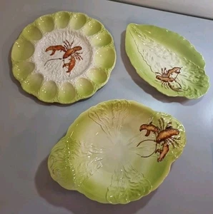 Vintage 1950s Carltonware Lobster Oval Plate, Bowl And Devilled Egg Platter - Picture 1 of 21