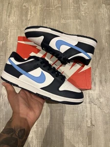 🔥 Nike Dunk Low 👟 Obsidian/University Blue/White 💙 Size UK 9.5 - Picture 1 of 7
