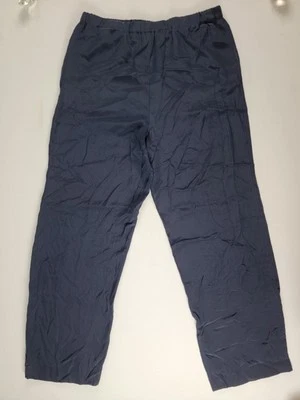 Pantalones Chanel Vintage Cintura Alta Pierna Ancha Azul Marino Hechos en Italia Talla 42  Foto 1 de 4