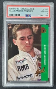 1992 Grid Formula One Alessandro Zanardi #169 Graded PSA 8 MINT - Picture 1 of 2