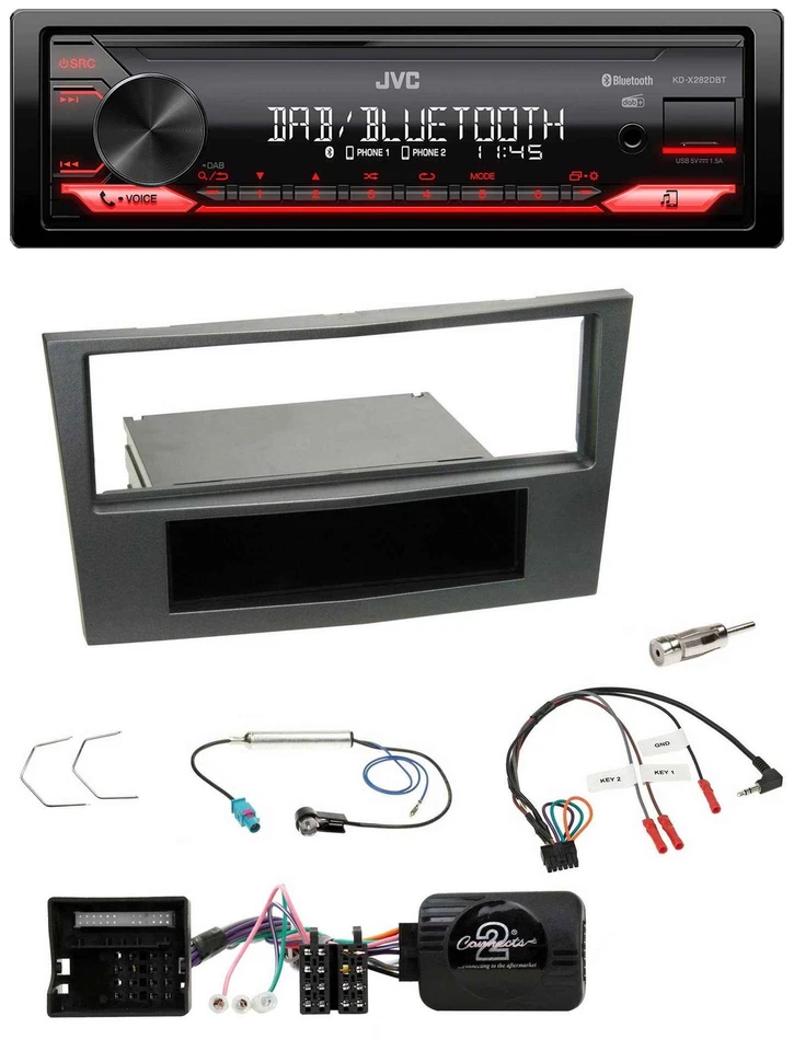 JVC Bluetooth USB DAB Lenkrad Autoradio für Opel Antara Astra H Zafira B charcoa - Bild 1 von 4