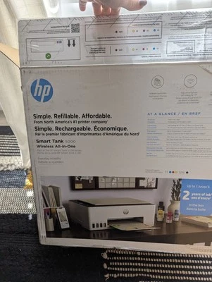 HP Smart Tank 5000/5100 All-in-One Inkjet Printer, Mobile Print, Copy, Scan Up - Image 1 of 4