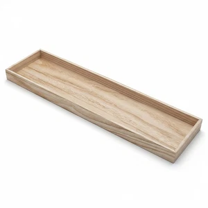 Holz Kerzen Tablett rechteckig natur - 80 x 20 cm - XL Tisch Deko Brett lang - Bild 1 von 7