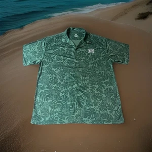 University of Hawaii Warriors Football Big H Logo Hawaiian Aloha Shirt XL Neu - Bild 1 von 13