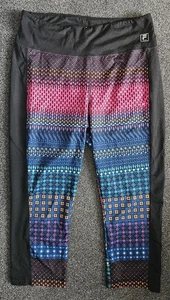 FILA Sport Ladies Vintage Capri Pants Size L running / gym Yoga Cropped leggings - Picture 1 of 6