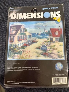 Vintage 2001 Dimensions Inn at Seaside Cove 6225 Counted Crossstitch  7"X5" NEW - Picture 1 of 5
