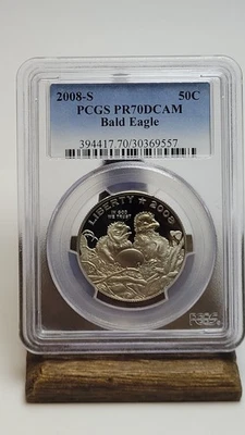 2008-S 50c Bald Eagle Half Dollar PCGS PR70 DCAM - Image 1 of 3