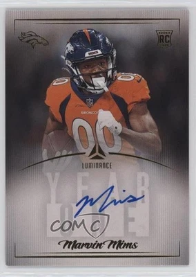 2023 Panini Luminance Year One Signatures RPS Marvin Mims #Y1MMI Rookie Auto RC - Image 1 of 2