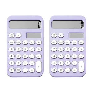 2 Pcs Desk Calculator Basic Calculator 12 Digit  Calculators Desktop with8056 - Picture 1 of 9