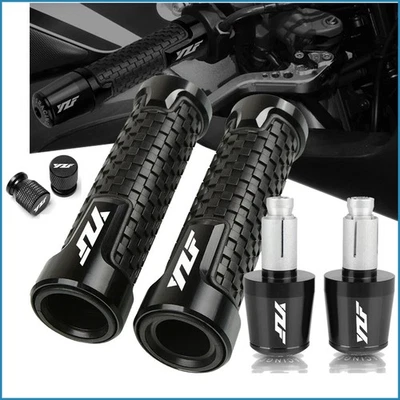 For YAMAHA YZF R1 R6/S R7 R125 CNC Handlebar Grips Handle Bar End Cap Tire Valve - Image 1 of 4