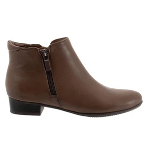 Botas al tobillo y botines de cuero marrón para mujer Trotters Major T1762-104 - Imagen 1 de 8