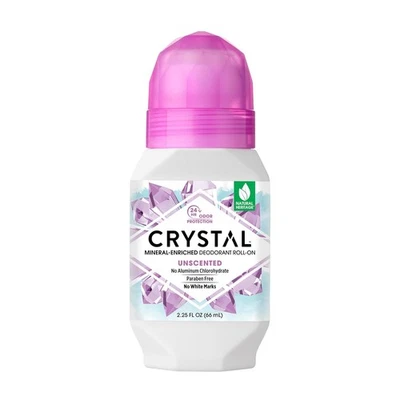 CRYSTAL Mineral Deodorant Roll-On Unscented Body Deodorant, 24Hr Odor Protection - Image 1 of 4