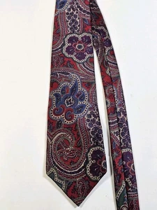 Vintage Bert Pulitzer Handsome All Silk Paisley Necktie Multicolor Made In USA - Picture 1 of 5