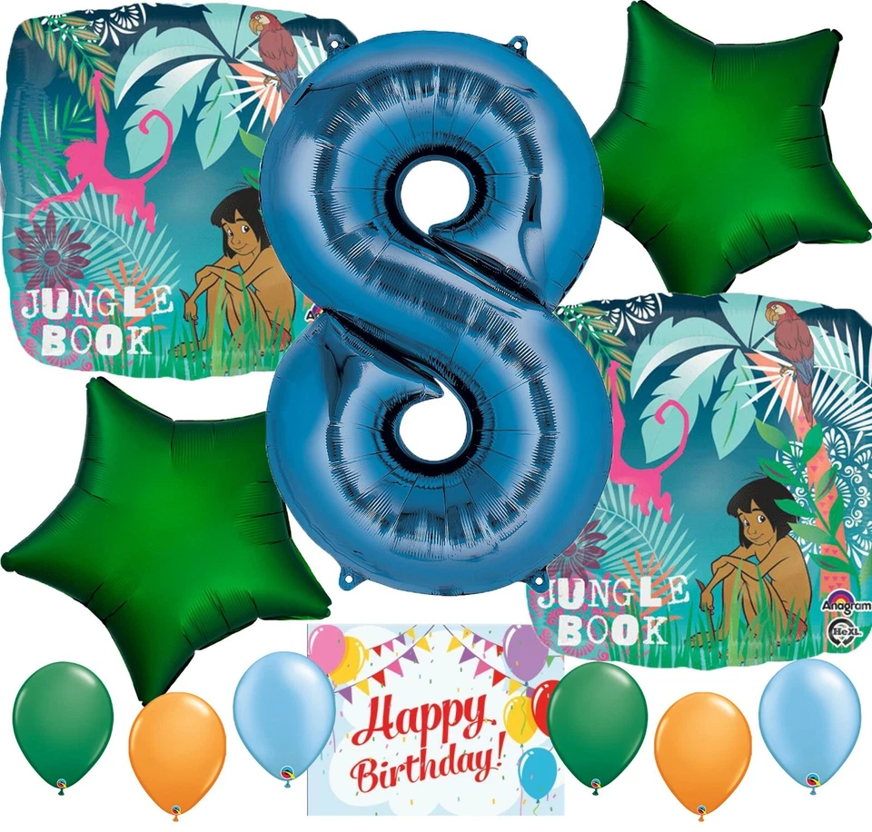 8Jungle книга вечеринки расходные материалы воздушный шар украшение комплект для 8-й день рождения - Изображение 1 из 1