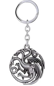 Smallall Game Of Thrones Targaryen 3 Headed Dragon Keychain free shipping - Picture 1 of 3