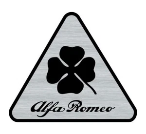 Logo adhésif gravé ALFA ROMEO Triange Trèfle - 6cm x 5cm - épaisseur 1,6mm - Imagen 1 de 2