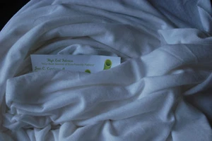 Linen Viscose 30/70 knit jersey fabric undyed natural pfd by the yard 7 oz - Picture 1 of 4