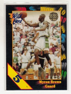 MYRON BROWN 1991-92 Wild Card NCAA 5 Stripe Parallel #104 Slippery Rock Mint