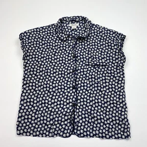 Women’s Madewell Sleeveless Floral Print Button Down Shirt/Top Size Small - Picture 1 of 4