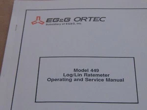 EG&G Log/Lin Ratemeter 449 Operating  and Service Manual - Picture 1 of 1