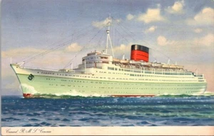 Postcard Cunard R M S Caronia Ship Unposted - Picture 1 of 2