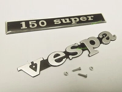 Металлический набор наклеек с логотипом эмблемы значка скутера вторичного рынка Piaggio Vespa Super 150 - Изображение 1 из 4