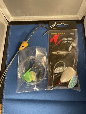 Plataforma de pez azul brillante giratoria y brillante Matzuo Pearl con aparejo de gancho grande nueva Lt8 Foto 1 de 3