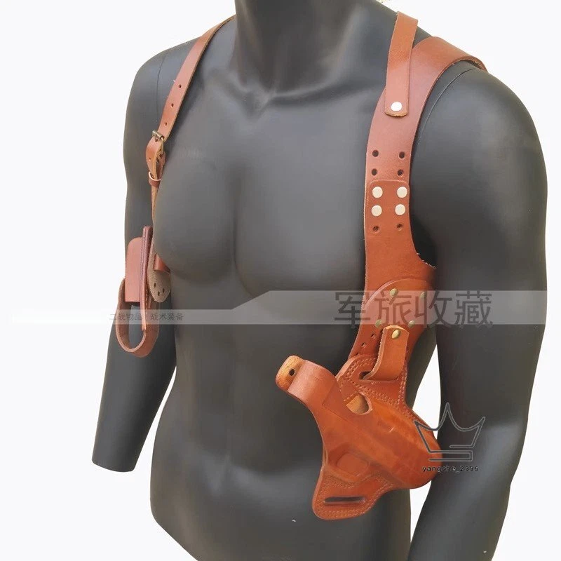 World War II American 1911 Vertical Shoulder Holster Real Leather Strap Replica - Image 1 of 4