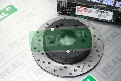 StopTech Sport Drilled Slotted Brake Rotor Rear Right RSX 02-06 Civic Si 04-05 - Image 1 of 4