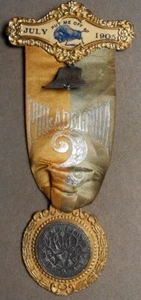 BPOE Badge: Philadelphia 2; BPOE Emblem Put Me Off At (Buffalo) 1905 Elks - Picture 1 of 4