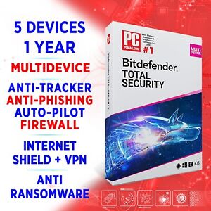 Bitdefender Total Security Multidevice 2024 5 device 1 year FULLEDITION