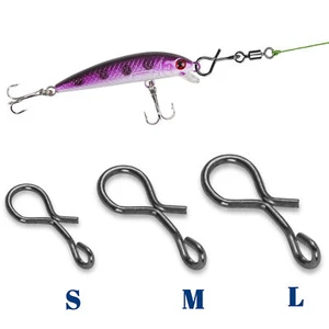 50~200 Pcs Fly Fishing No Knot Snaps Fast Easy Fly Hooks Lures Line Connector - Picture 1 of 12
