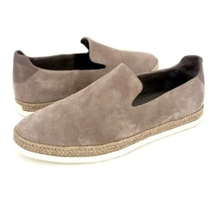 Vince Dillion Loafer Comfort Flat Womens US 8 Tan White Suede Espadrille Coastal - Picture 1 of 13
