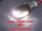 LED Bar End Weights 1x pair Super Bright White LED Running Lights 18mm Internal