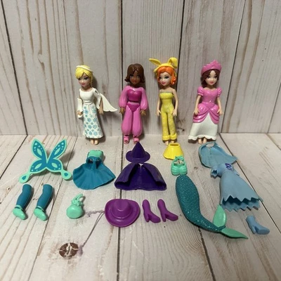 Polly Pocket Costume Party Collection Set Halloween Outfits Witch Mermaid Bunny - Image 1 of 4