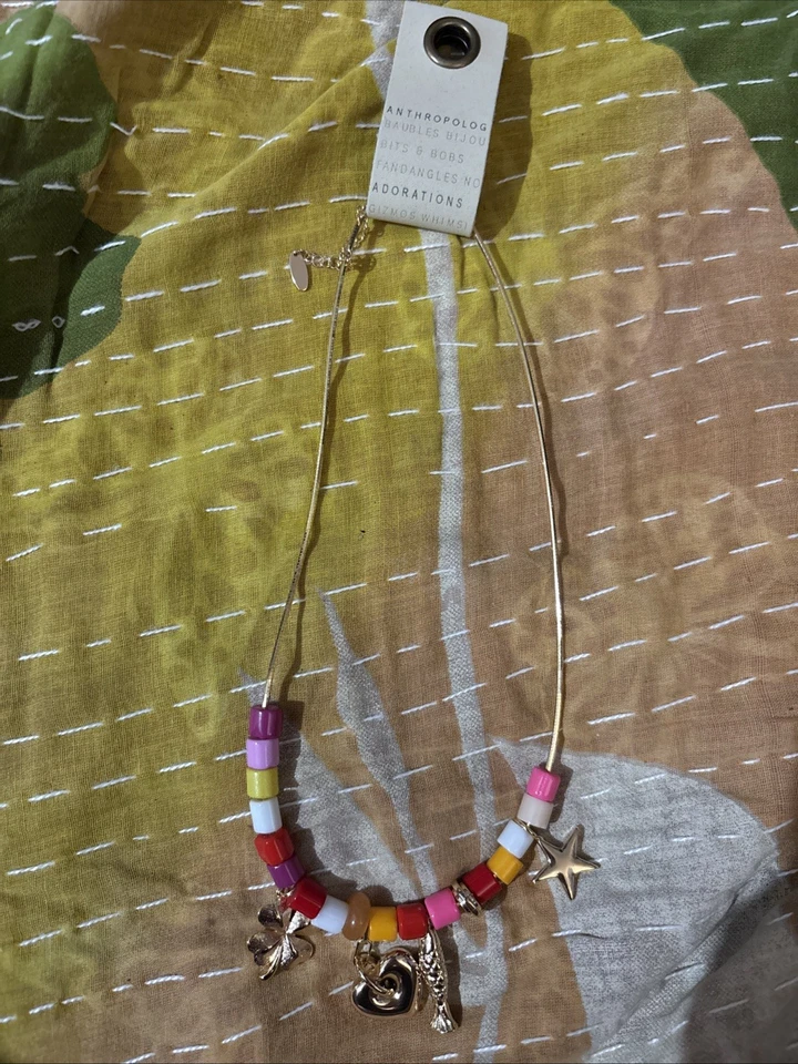 Collar Anthropologie Dije Oro 14kt Jugado Nuevo Nunca Usado Foto 1 de 1