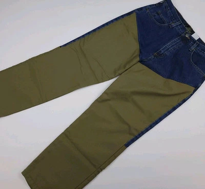 Винтажный рыжий тяжелый джинсовой ткани поле брюки джинсы щетка поли холст панели открытый винтажный - Изображение 1 из 4