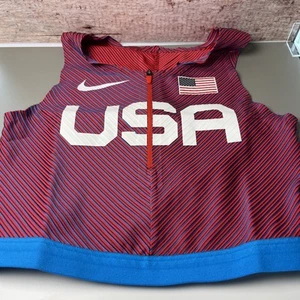Nike 2023 Team USA International Team Pro Elite Sprint Crop Top Zip Women Sz XS - Picture 1 of 7